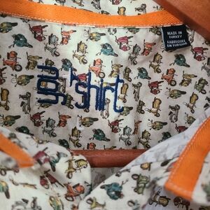 Unique button down shirt - moped design